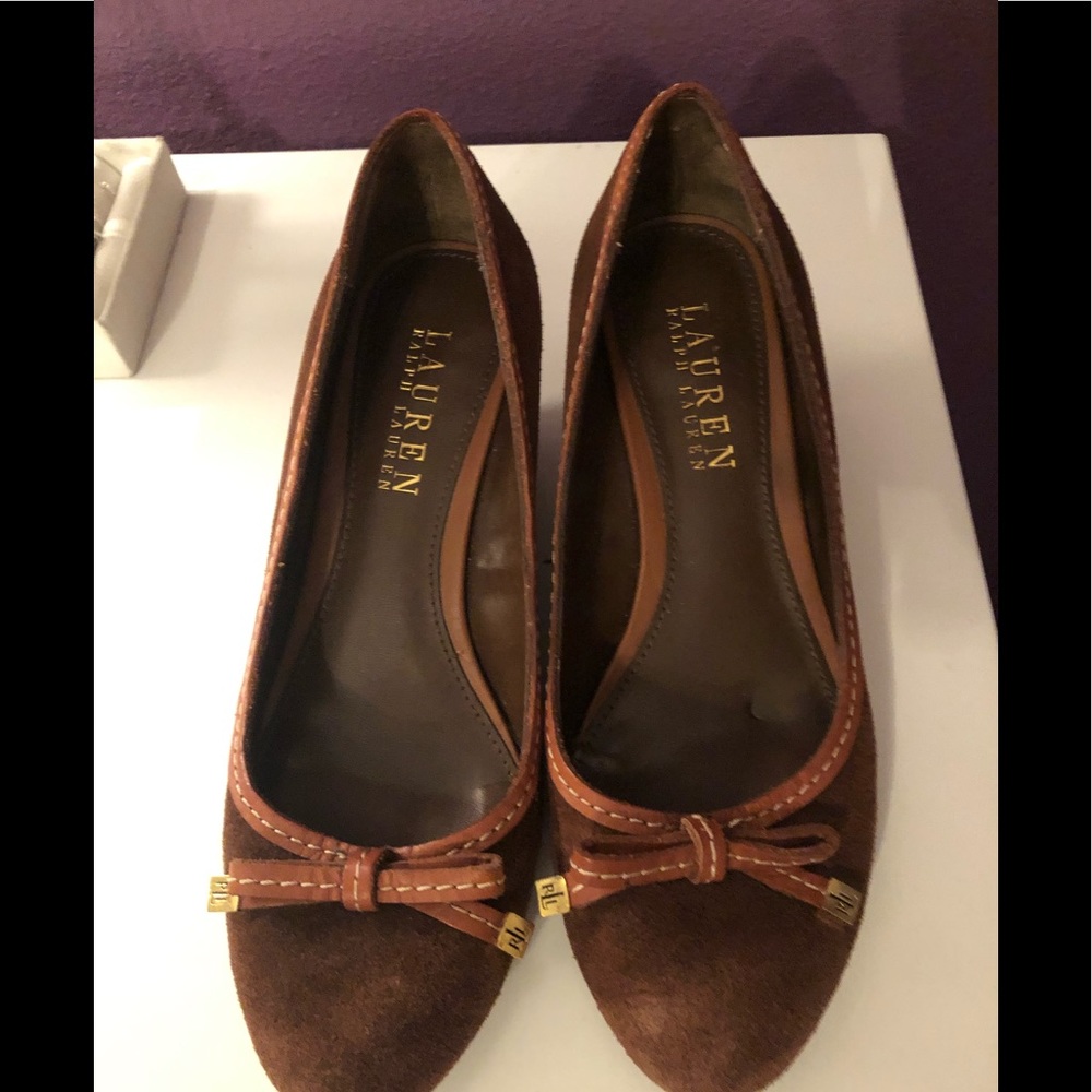 Beautiful suede Ralph Lauren Wedge heels